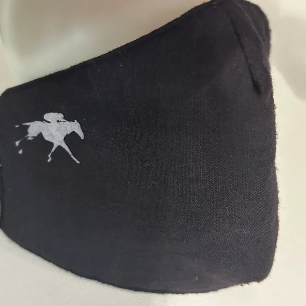 Ralph Lauren Polo Face Mask Navy Blue Unisex Logo Adjustable Straps Authentic